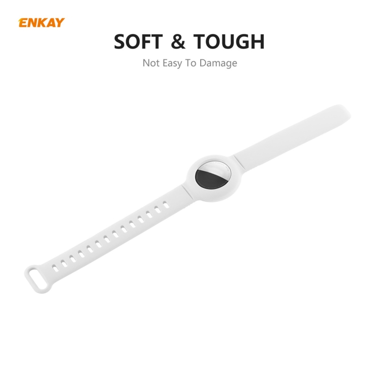 ENKAY Hat-Prince Children Watch Band Style Silicone Anti-lost Case for Apple AirTag(Green) ENKAY Hat-Prince Children Watch Band Style Silicone Anti-lost Case for Apple AirTag(Green)