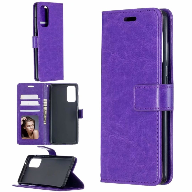 For Samsung Galaxy S21 Ultra Crazy Horse Texture Horizontal Flip Leather Case with Holder & Card Slots & Wallet & Photo Frame(Purple) For Samsung Galaxy S21 Ultra Crazy Horse Texture Horizontal Flip Leather Case with Holder & Card Slots & Wallet & Photo Frame(Purple)