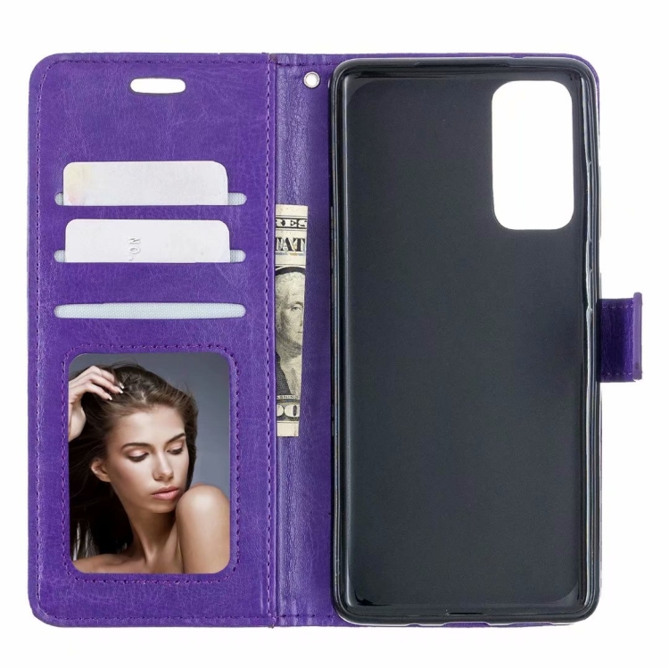 For Samsung Galaxy S21 Ultra Crazy Horse Texture Horizontal Flip Leather Case with Holder & Card Slots & Wallet & Photo Frame(Purple) For Samsung Galaxy S21 Ultra Crazy Horse Texture Horizontal Flip Leather Case with Holder & Card Slots & Wallet & Photo Frame(Purple)