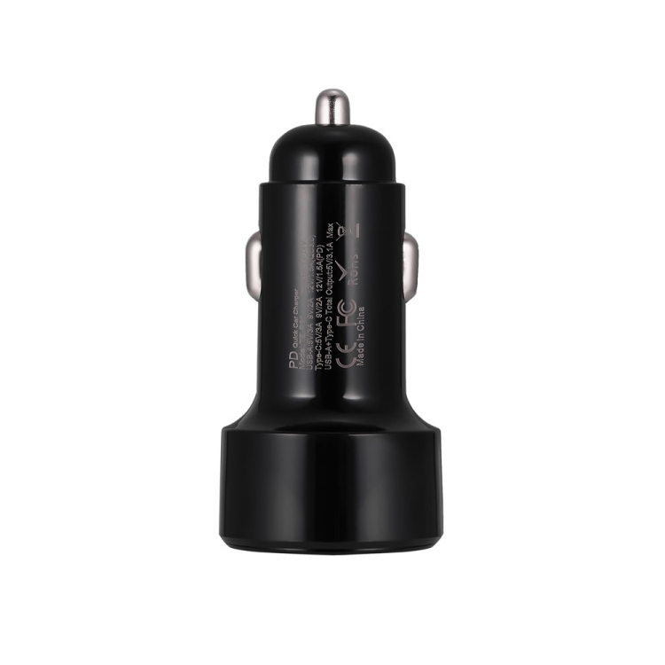 TE-P31 PD 20W USB-C / Type-C + QC3.0 18W USB Fast Car Charger(Black) TE-P31 PD 20W USB-C / Type-C + QC3.0 18W USB Fast Car Charger(Black)