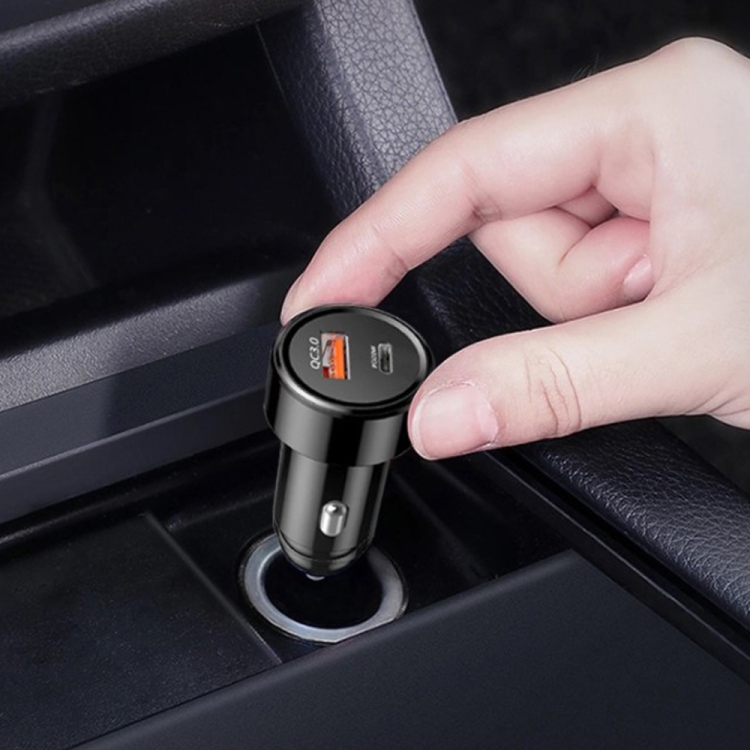 TE-P31 PD 20W USB-C / Type-C + QC3.0 18W USB Fast Car Charger(Black) TE-P31 PD 20W USB-C / Type-C + QC3.0 18W USB Fast Car Charger(Black)
