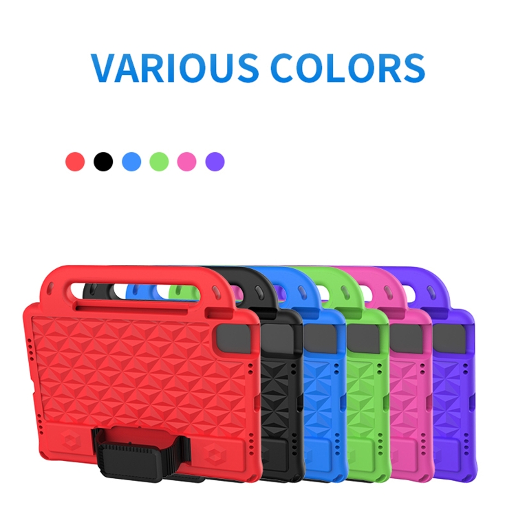 For iPad Air 4 10.9 2020 Diamond Series EVA Anti-Fall Shockproof Sleeve Protective Shell Case with Holder & Strap(Green)