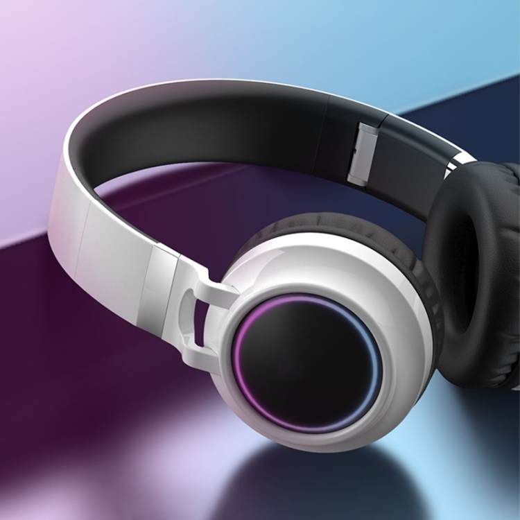 BD01 Colorful LED Bluetooth 5.0 Headphones Foldable Wireless HiFi Stereo Headset with Mic, Support TF Card / 3.5mm AUX(Black) BD01 Colorful LED Bluetooth 5.0 Headphones Foldable Wireless HiFi Stereo Headset with Mic, Support TF Card / 3.5mm AUX(Black)