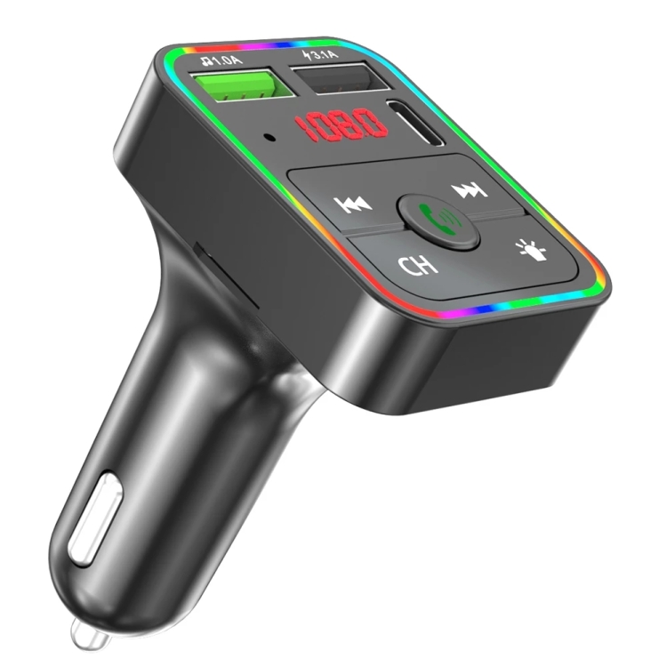 Joueur de chargeur MP3 de chargeur MP3 de voiture F2 de voiture F2 avec  émetteur FM de rétroéclairage de LED avec kit de lecteur de voiture de transmetteur  Bluetooth