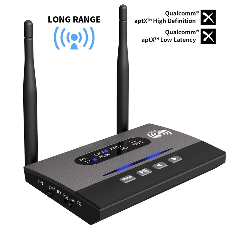 B22 Bluetooth 5.0 Transmitter Receiver APTx-HD LL Optical NFC Audio Adapter 3.5mm RCA AUX for TV / Home Stereo Headphone B22 Bluetooth 5.0 Transmitter Receiver APTx-HD LL Optical NFC Audio Adapter 3.5mm RCA AUX for TV / Home Stereo Headphone
