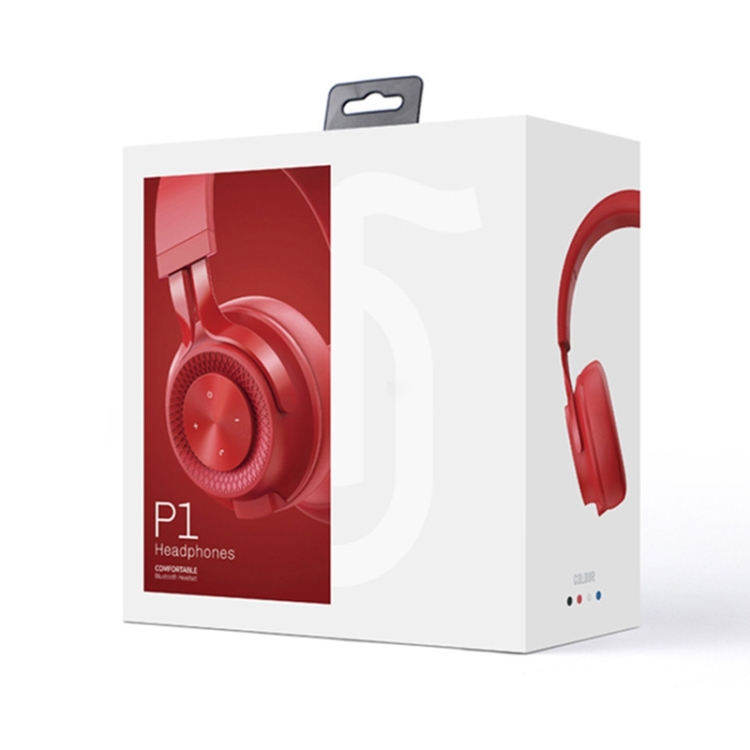 P1 Wireless Bluetooth 5.0 Stereo Soft Leather Earmuffs Foldable Headset Built-in Mic for PC / Cell Phones(Red) P1 Wireless Bluetooth 5.0 Stereo Soft Leather Earmuffs Foldable Headset Built-in Mic for PC / Cell Phones(Red)