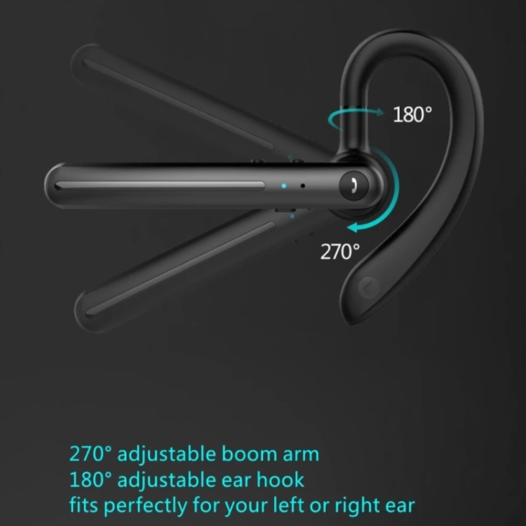 F980 Noice Cancelling 180 Degree Freely Rotating Bluetooth 5.0 Earphones Wireless Handsfree Business Stereo Headphone with Mic(Blue) F980 Noice Cancelling 180 Degree Freely Rotating Bluetooth 5.0 Earphones Wireless Handsfree Business Stereo Headphone with Mic(Blue)