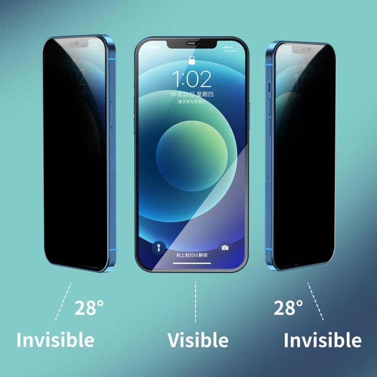 For iPhone 11 / XR ENKAY Hat-Prince Full Coverage 28 Degree Privacy Screen Protector Anti-spy Tempered Glass Film