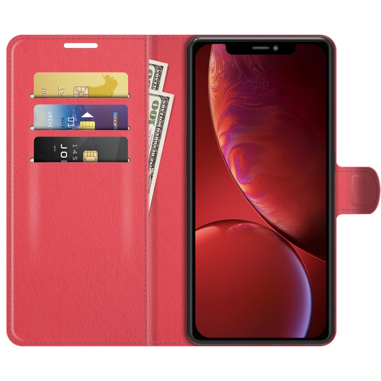 For iPhone 13 mini  Litchi Texture Horizontal Flip Protective Case with Holder & Card Slots & Wallet(Red)