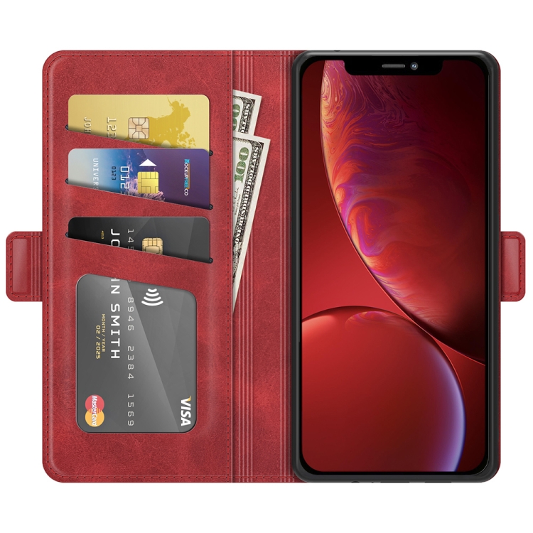 For iPhone 13 mini Dual-side Magnetic Buckle Horizontal Flip Leather Case with Holder & Card Slots & Wallet (Red) For iPhone 13 mini Dual-side Magnetic Buckle Horizontal Flip Leather Case with Holder & Card Slots & Wallet (Red)