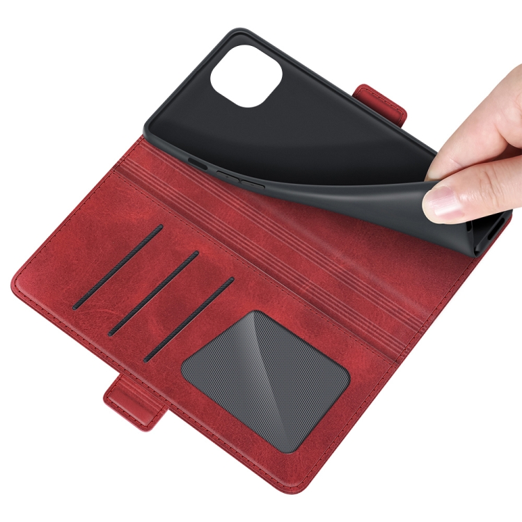 For iPhone 13 mini Dual-side Magnetic Buckle Horizontal Flip Leather Case with Holder & Card Slots & Wallet (Red) For iPhone 13 mini Dual-side Magnetic Buckle Horizontal Flip Leather Case with Holder & Card Slots & Wallet (Red)