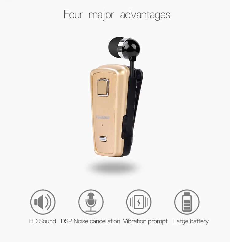 Fineblue F980 CSR4.1 Retractable Cable Caller Vibration Reminder Anti-theft Bluetooth Headset Fineblue F980 CSR4.1 Retractable Cable Caller Vibration Reminder Anti-theft Bluetooth Headset
