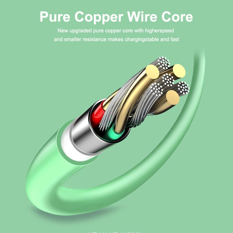 ENKAY Hat-Prince ENK-CB209 PD 20W 3A Type-C to 8 Pin Silicone Data Sync Fast Charging Cable, Cable Length: 1.2m(Green) ENKAY Hat-Prince ENK-CB209 PD 20W 3A Type-C to 8 Pin Silicone Data Sync Fast Charging Cable, Cable Length: 1.2m(Green)