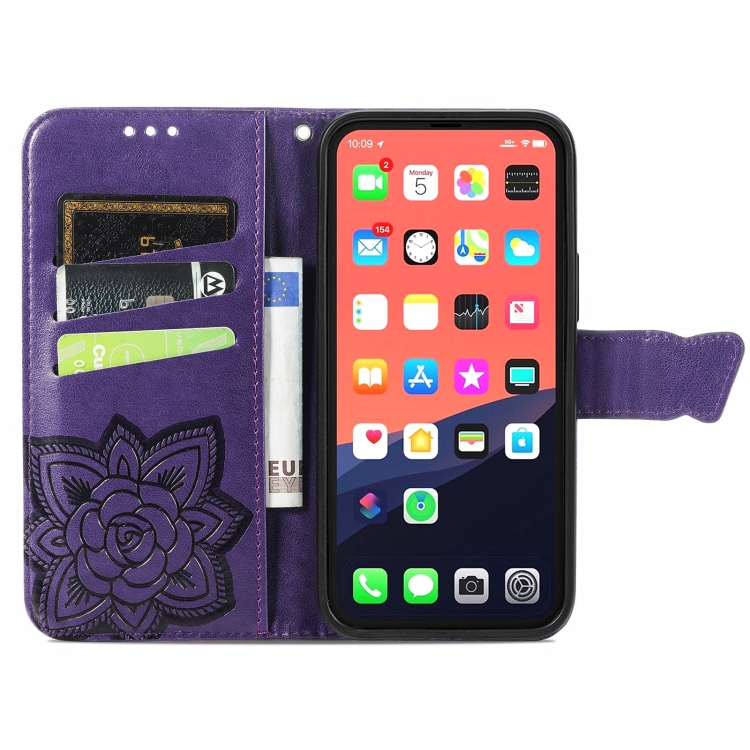 For iPhone 13 mini Butterfly Love Flower Embossed Horizontal Flip Leather Case with Bracket / Card Slot / Wallet / Lanyard (Dark Purple) For iPhone 13 mini Butterfly Love Flower Embossed Horizontal Flip Leather Case with Bracket / Card Slot / Wallet / Lanyard (Dark Purple)