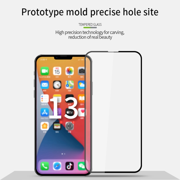 For iPhone 13 mini PINWUYO 9H 2.5D Full Screen Tempered Glass Film (Black)