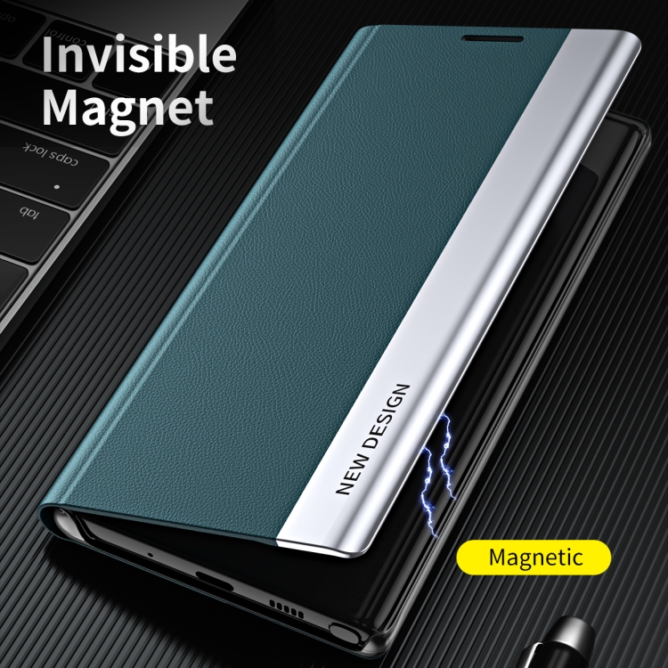 For Samsung Galaxy S21 Ultra 5G Side Electroplated Magnetic Ultra-Thin Horizontal Flip Leather Case with Holder(Green) For Samsung Galaxy S21 Ultra 5G Side Electroplated Magnetic Ultra-Thin Horizontal Flip Leather Case with Holder(Green)