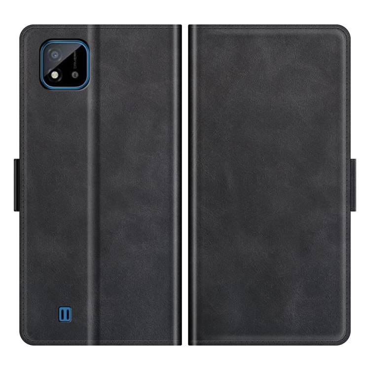 For OPPO Realme C11 2021 Dual-side Magnetic Buckle Horizontal Flip Leather Case with Holder & Card Slots & Wallet(Black) - 1