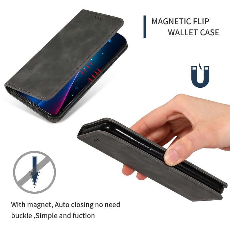 Retro Skin Feel Business Magnetic Horizontal Flip Leather Case for Samsung Galaxy S10(Dark Gray) Retro Skin Feel Business Magnetic Horizontal Flip Leather Case for Samsung Galaxy S10(Dark Gray)