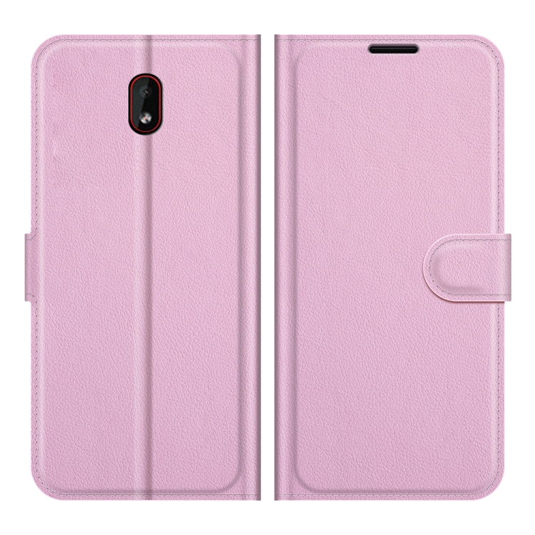 For Nokia C1 Plus Litchi Texture Horizontal Flip Protective Case with Holder & Card Slots & Wallet(Pink) - 1