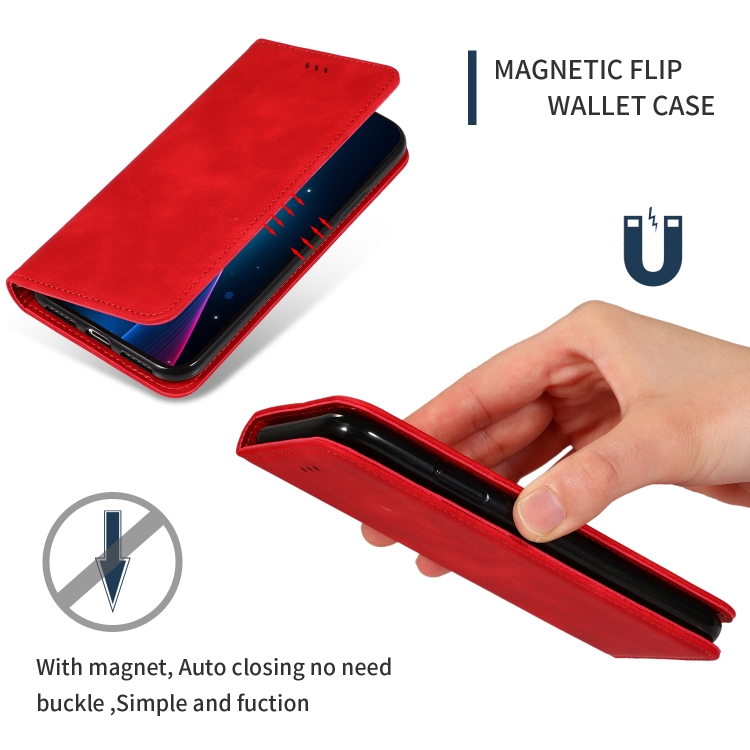 Retro Skin Feel Business Magnetic Horizontal Flip Leather Case for Samsung Galaxy S9(Red) Retro Skin Feel Business Magnetic Horizontal Flip Leather Case for Samsung Galaxy S9(Red)