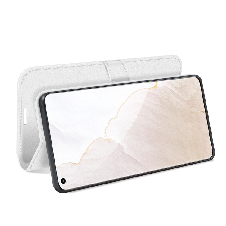 For OPPO Realme GT Master R64 Texture Single Horizontal Flip Protective Case with Holder & Card Slots & Wallet& Photo Frame(White) - 4