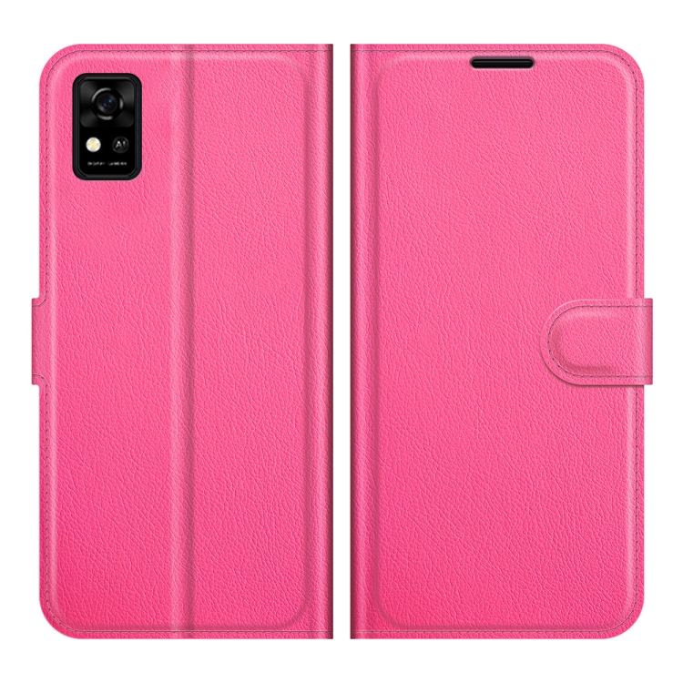 For ZTE Blade A31 Litchi Texture Horizontal Flip Protective Case with Holder & Card Slots & Wallet(Rose red) - 1