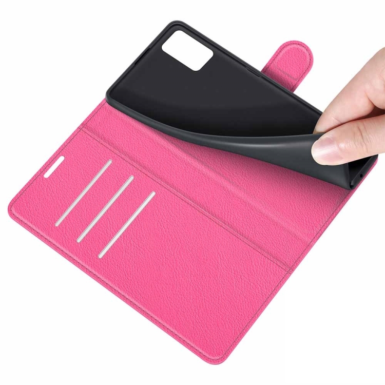 For ZTE Blade A31 Litchi Texture Horizontal Flip Protective Case with Holder & Card Slots & Wallet(Rose red) - 5