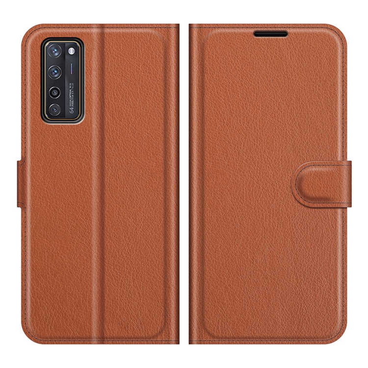 For ZTE Axon 20 5G Litchi Texture Horizontal Flip Protective Case with Holder & Card Slots & Wallet(Brown) - 1