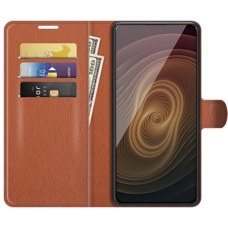 For ZTE Axon 20 5G Litchi Texture Horizontal Flip Protective Case with Holder & Card Slots & Wallet(Brown) - 2