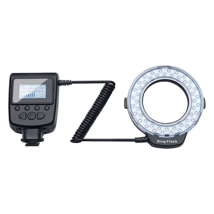 HD-130 Macro LED Ring Flash Light with 8 Different Sizes Adapter