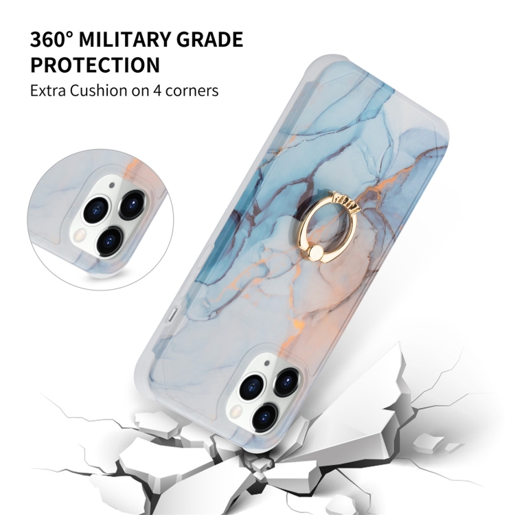 For iPhone 13 mini Four Corners Shocproof Flow Gold Marble IMD Back Cover Case with Metal Rhinestone Ring(Pink) For iPhone 13 mini Four Corners Shocproof Flow Gold Marble IMD Back Cover Case with Metal Rhinestone Ring(Pink)