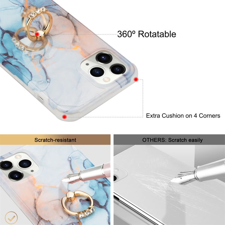For iPhone 13 mini Four Corners Shocproof Flow Gold Marble IMD Back Cover Case with Metal Rhinestone Ring(Pink) For iPhone 13 mini Four Corners Shocproof Flow Gold Marble IMD Back Cover Case with Metal Rhinestone Ring(Pink)