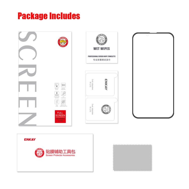 For iPhone 13 Pro Max ENKAY Hat-Prince Anti-drop Full Glue Tempered Glass Full Screen Film Anti-fall Protector For iPhone 13 Pro Max ENKAY Hat-Prince Anti-drop Full Glue Tempered Glass Full Screen Film Anti-fall Protector