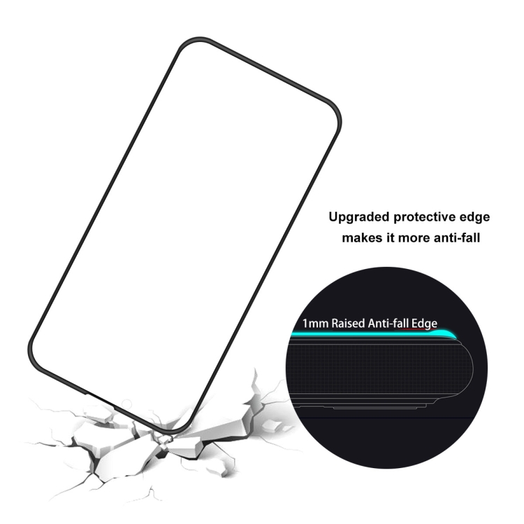 For iPhone 13 mini 2pcs ENKAY Hat-Prince Anti-drop Full Glue Tempered Glass Full Screen Film Anti-fall Protector