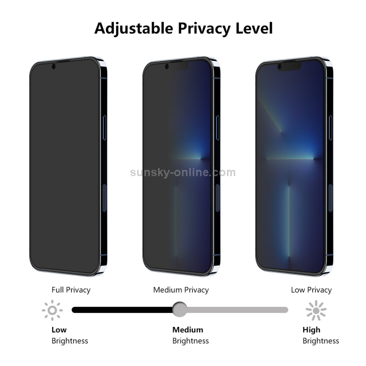 For iPhone 13 mini 2pcs ENKAY Hat-Prince Full Coverage Anti-drop Privacy Screen Protector Anti-spy Tempered Glass Film