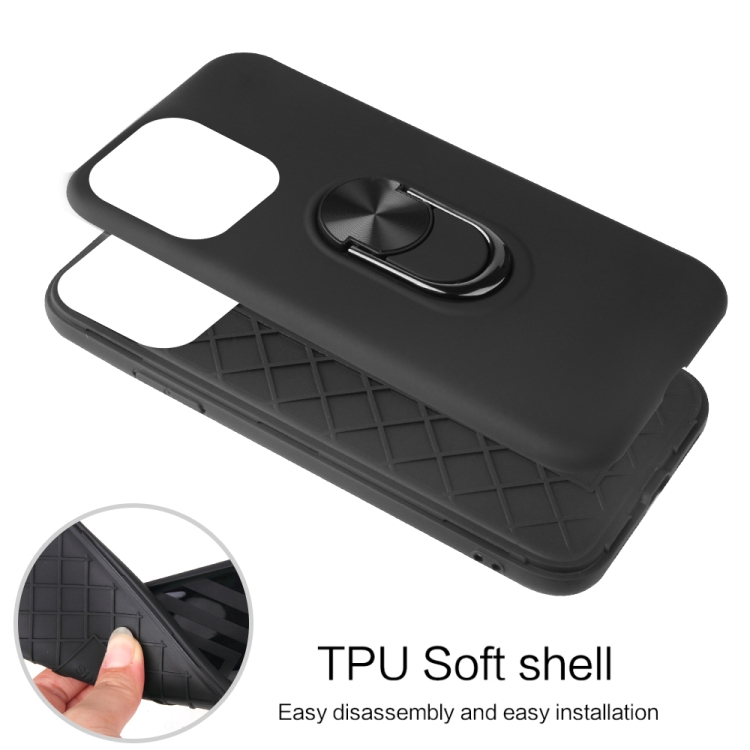 For iPhone 13 Pro Max  360 Rotary Multifunctional Stent PC+TPU Case with Magnetic Invisible Holder(Red)