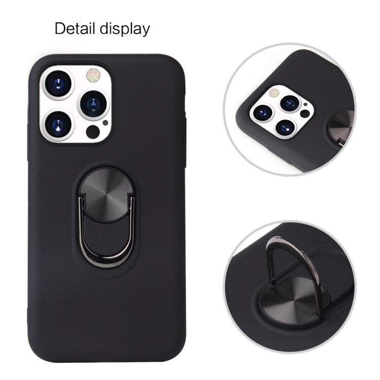 For iPhone 13 Pro Max  360 Rotary Multifunctional Stent PC+TPU Case with Magnetic Invisible Holder(Red)