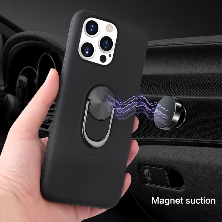 For iPhone 13 Pro Max  360 Rotary Multifunctional Stent PC+TPU Case with Magnetic Invisible Holder(Red)