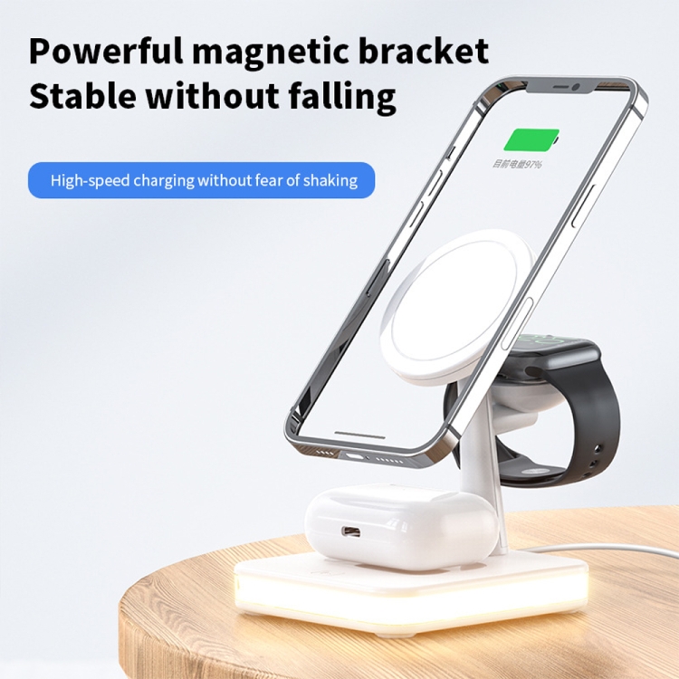 WX-991 Magnetic 4 in 1 Wireless Charger for iPhone / iWatch / AirPods or other Smart Phones(White) WX-991 Magnetic 4 in 1 Wireless Charger for iPhone / iWatch / AirPods or other Smart Phones(White)