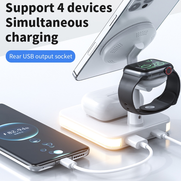 WX-991 Magnetic 4 in 1 Wireless Charger for iPhone / iWatch / AirPods or other Smart Phones(White) WX-991 Magnetic 4 in 1 Wireless Charger for iPhone / iWatch / AirPods or other Smart Phones(White)