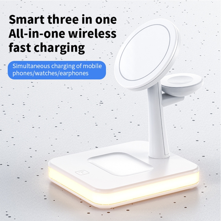 WX-991 Magnetic 4 in 1 Wireless Charger for iPhone / iWatch / AirPods or other Smart Phones(White) WX-991 Magnetic 4 in 1 Wireless Charger for iPhone / iWatch / AirPods or other Smart Phones(White)