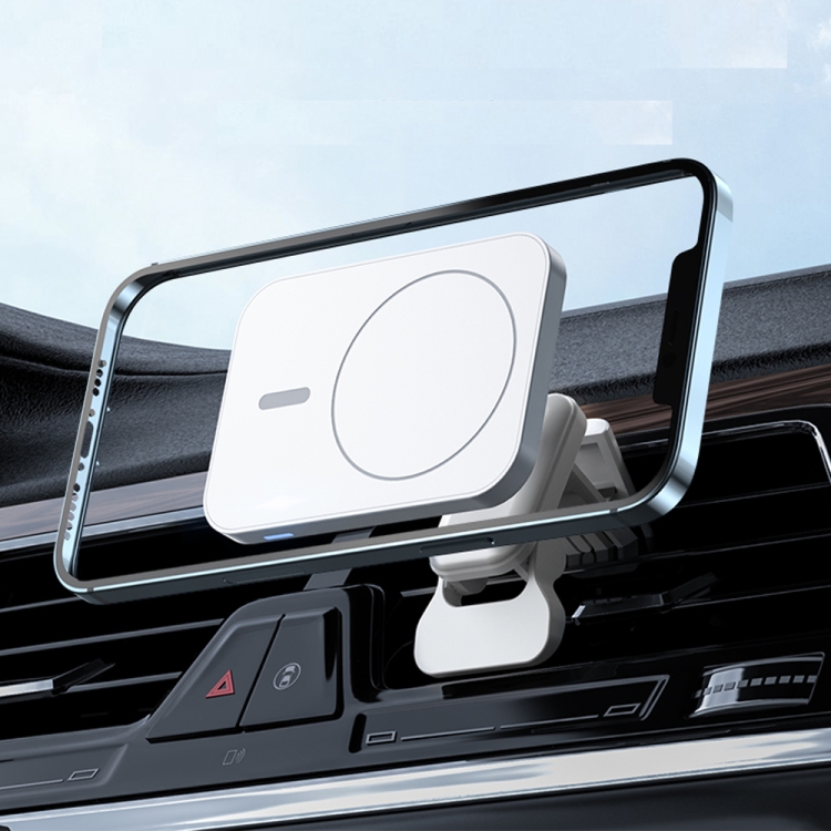 W-987 Magnetic Suction 15W Wireless Charger Car Air Outlet Bracket for iPhone and other Smart Phones(White) W-987 Magnetic Suction 15W Wireless Charger Car Air Outlet Bracket for iPhone and other Smart Phones(White)