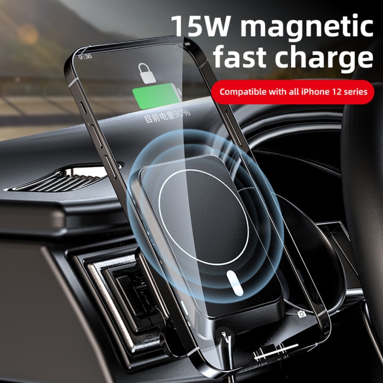 W-987 Magnetic Suction 15W Wireless Charger Car Air Outlet Bracket for iPhone and other Smart Phones(White) W-987 Magnetic Suction 15W Wireless Charger Car Air Outlet Bracket for iPhone and other Smart Phones(White)