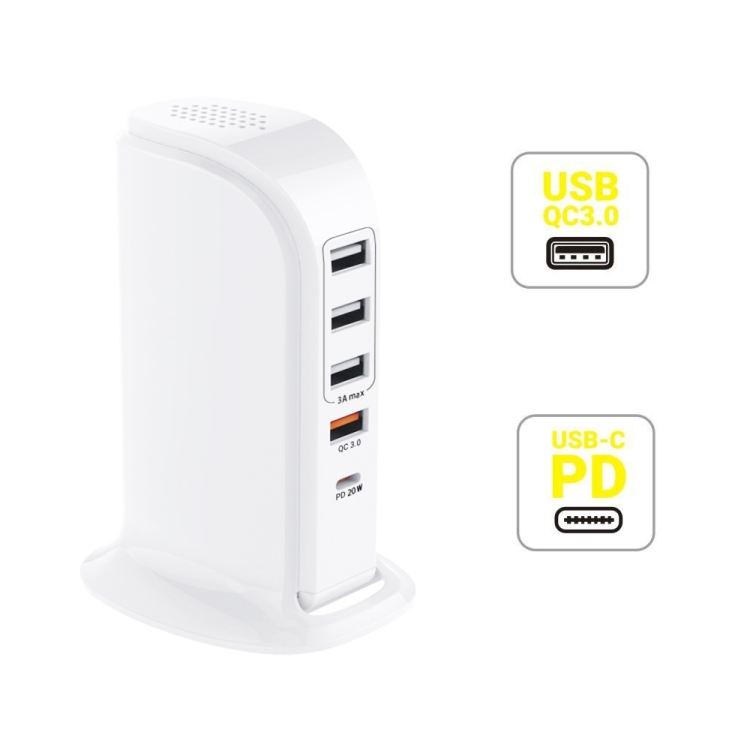 PD-36W PD3.0 + QC3.0 4-port USB Mobile Phone Charging Sailboat Multi Port Charger, AU Plug PD-36W PD3.0 + QC3.0 4-port USB Mobile Phone Charging Sailboat Multi Port Charger, AU Plug