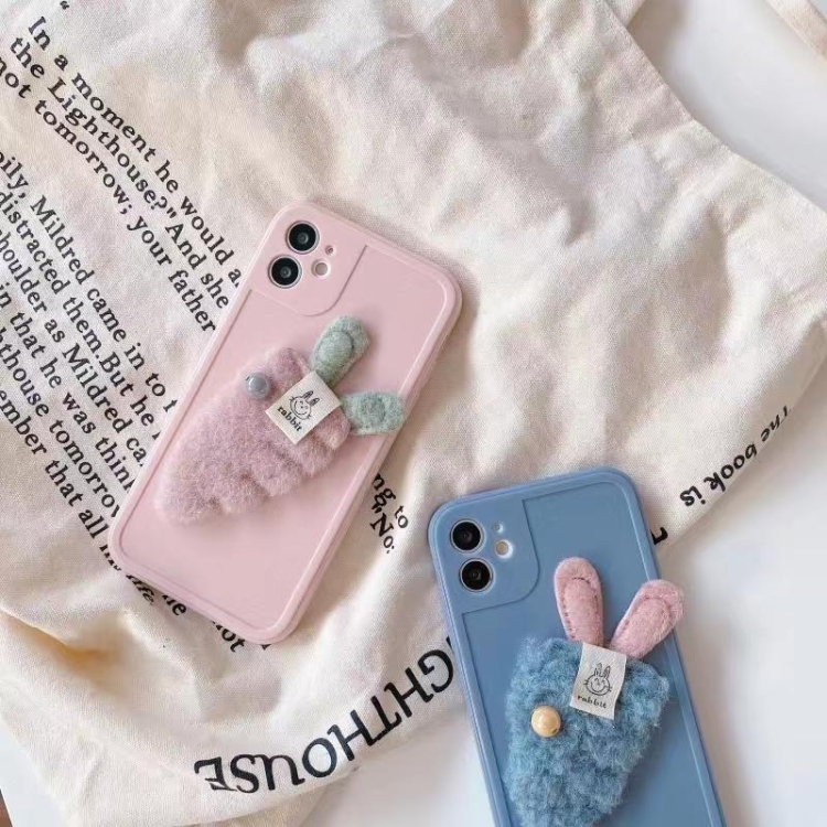 For iPhone 13 mini Cartoon Plush Carrot Bunny Shockproof Silicone TPU Case (White) For iPhone 13 mini Cartoon Plush Carrot Bunny Shockproof Silicone TPU Case (White)
