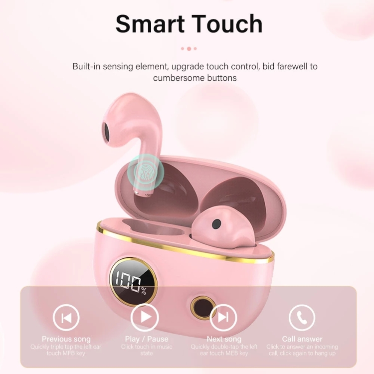 PRO100 TWS Bluetooth 5.2 Noise Canceling Waterproof Earphones 9D Stereo Sports Headphone with Charging Case(Black) - B3