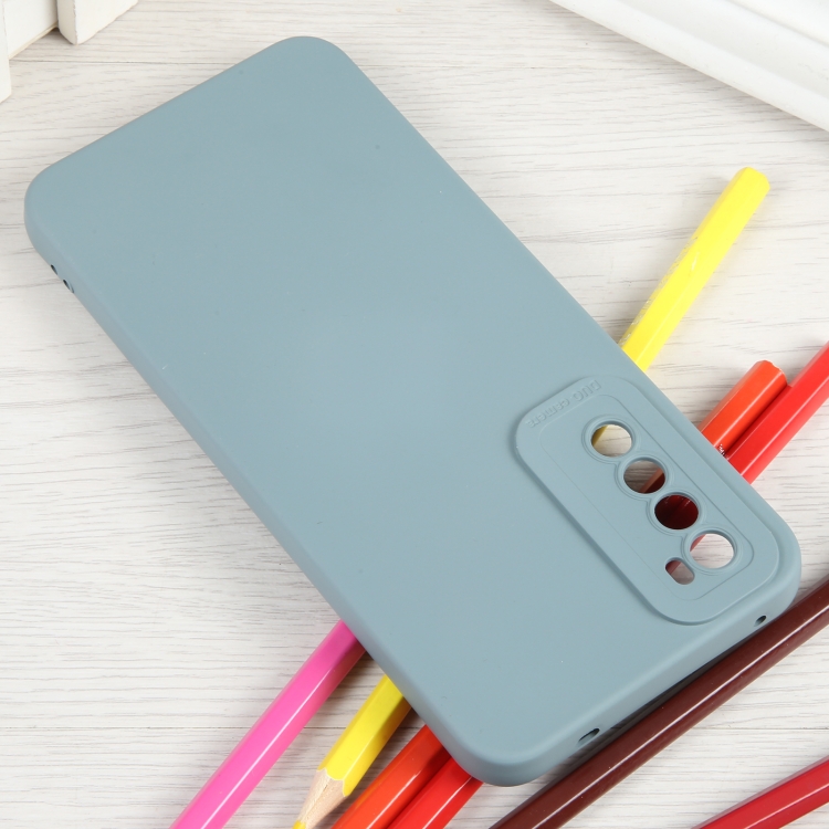 For Huawei Nova 5G Straight Side Liquid Silicone Phone Case(Purple)