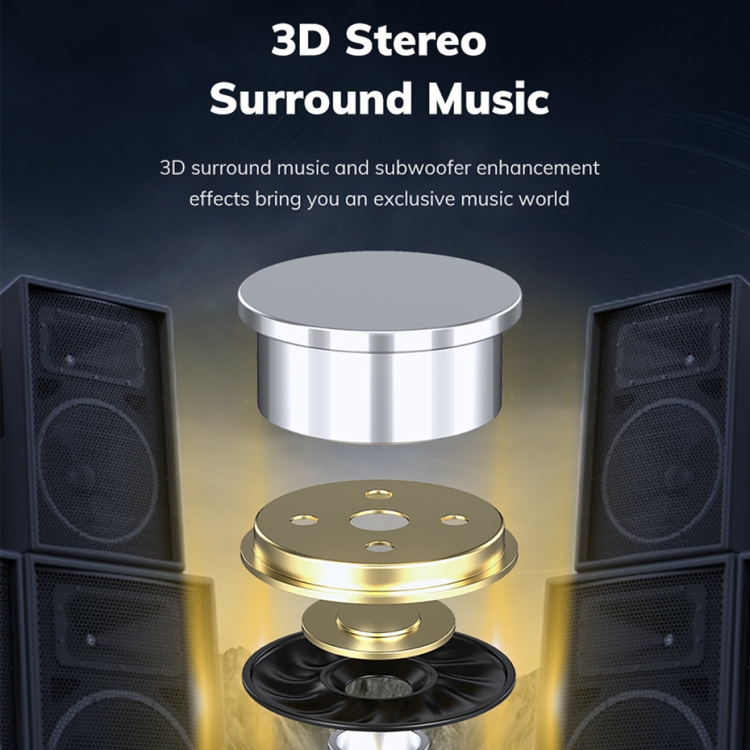 TWS-A10S Bluetooth 5.0 Binaural Stereo Touch Earphones with Large Capacity Battery Charging Box(Black)