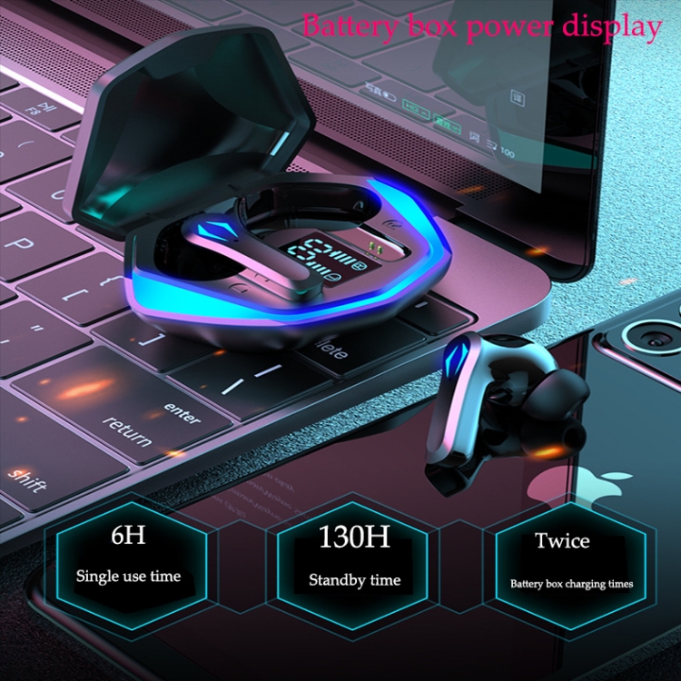 TWS-Y03 Bluetooth 5.2 Zero Delay Game Earphones with LED Digital Display Charging Box(Black) TWS-Y03 Bluetooth 5.2 Zero Delay Game Earphones with LED Digital Display Charging Box(Black)
