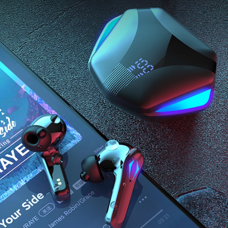 TWS-Y03 Bluetooth 5.2 Zero Delay Game Earphones with LED Digital Display Charging Box(Black) TWS-Y03 Bluetooth 5.2 Zero Delay Game Earphones with LED Digital Display Charging Box(Black)